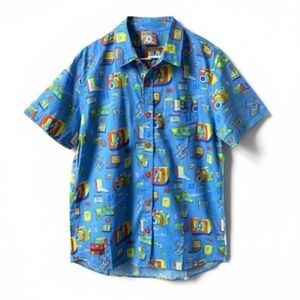 Mokuyobi Graphic Short Sleeve Button Down Shirt Size XL New Without Tags!